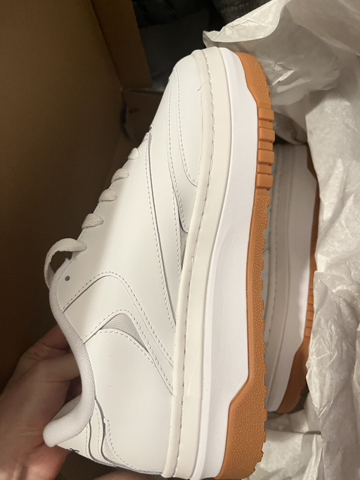 Reebok White Leather Sneakers (with Gum Sole) - Photo 2 view in Hudson County, NJ
