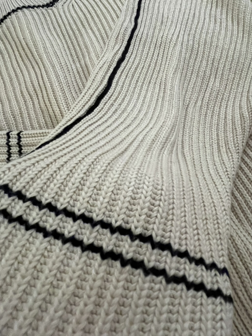 Beige Contrast Knit Sweater - Photo 2 view in Hudson County, NJ