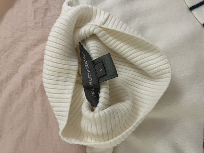 Striped White Turtleneck Sweater - Photo 3 view in Hudson County, NJ