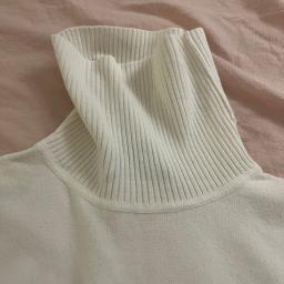 Striped White Turtleneck Sweater - Photo 2 view in Hudson County, NJ