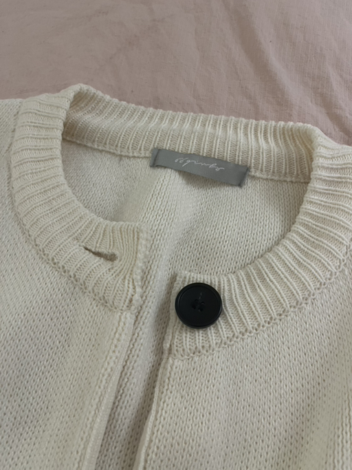 Cream Cardigan with Black Buttons - Photo 2 view in Hudson County, NJ