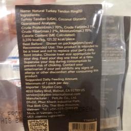 AFRESCHI and IPAW - TURKEY TENDON FOR DOGS (SMALL RING) - Photo 2 view in Queens, NY