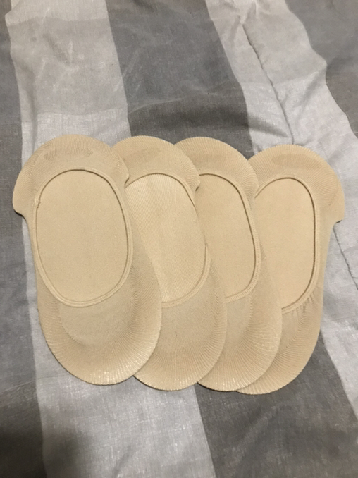 Beige Womens No Show Socks