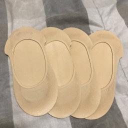 Beige Womens No Show Socks