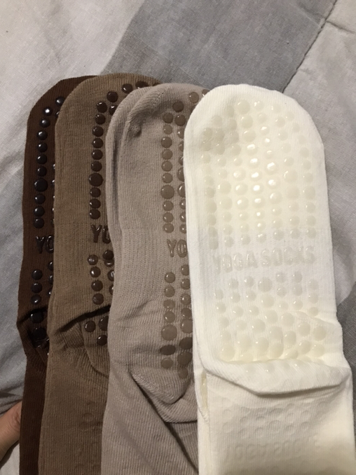 4 Pairs Pilates Socks with Grips - Photo 2 view in Queens, NY