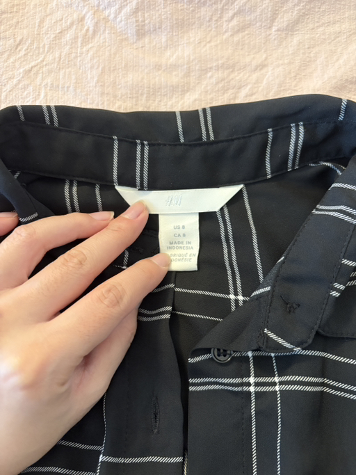 Black Plaid Blouse - Photo 3 view in Manhattan, NY