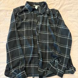 Black Plaid Blouse