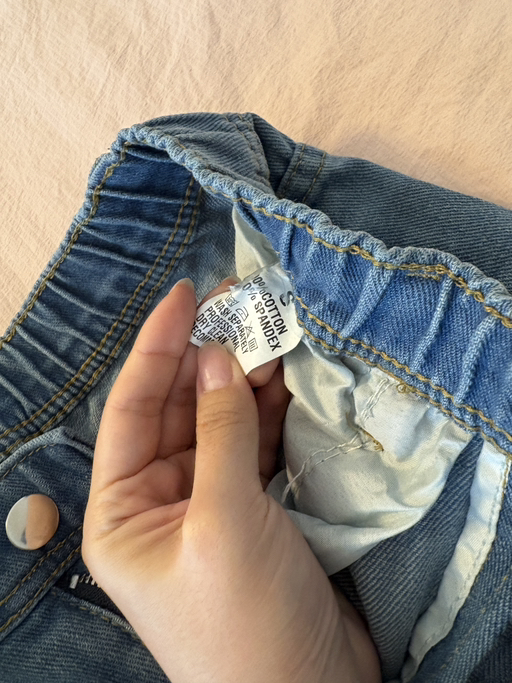     Faded Blue Wide Leg Jeans - Photo 3 view in Manhattan, NY