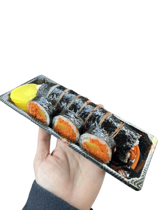 Authentic artisan handcrafted gimbap rolls at Song Song Gimbap in Flushing, Queens