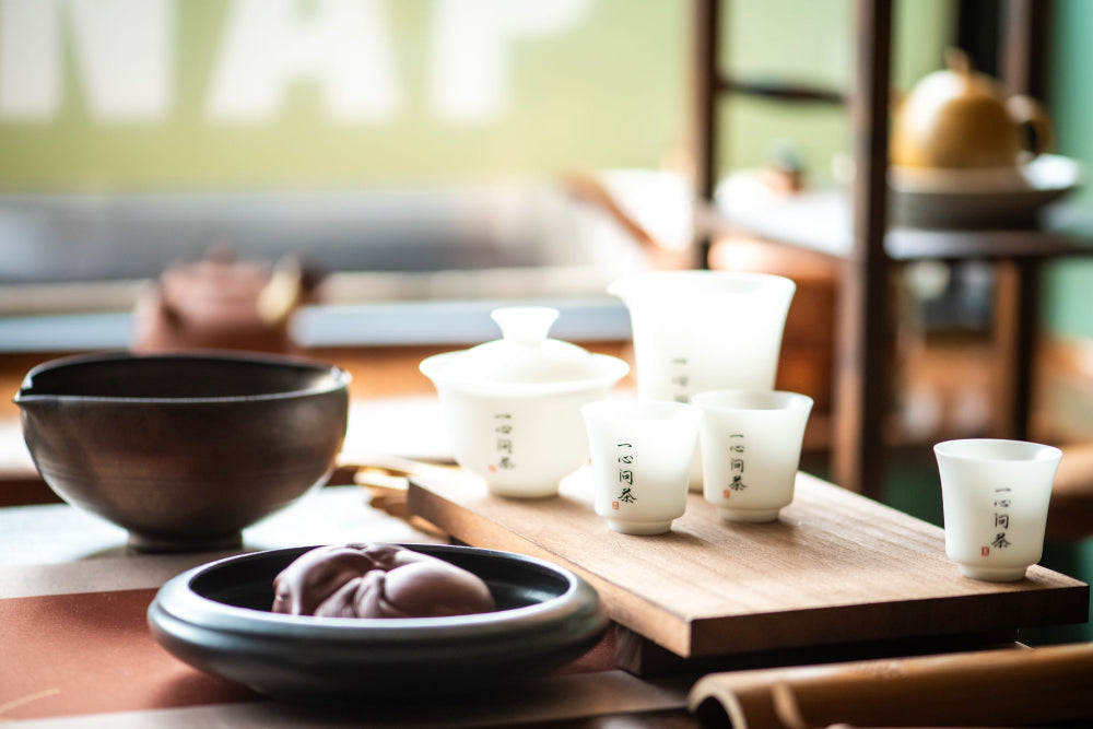 Path of Cha interior and tea table in Sheepshead Bay