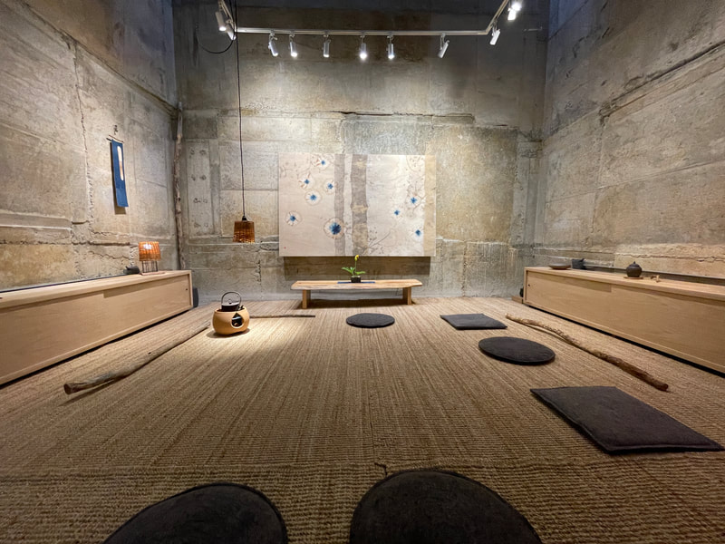 Puerh Brooklyn traditional clay tea service setup and tea tasting table